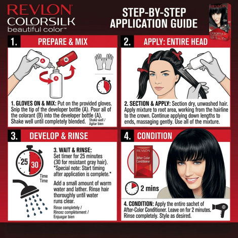 Revlon Colorsilk Beautiful Hair Color - 10 Black (USA)