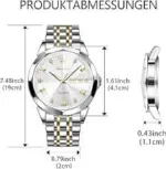 Butter Fly Lock OLEVS 9931G New Exclusive Design Quartz Watch for Men Silver