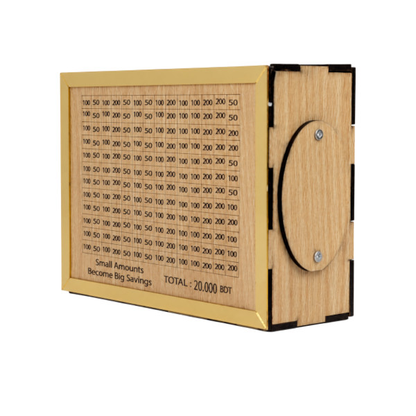 Wooden Money Saving Box (Piggy Bank) 10,000 tk