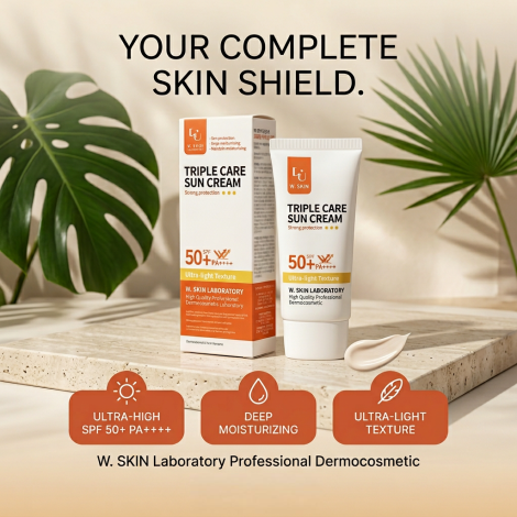 W.Skin Laboratory Triple Care Sun Cream SPF50+ PA+++ 60g (Korea)