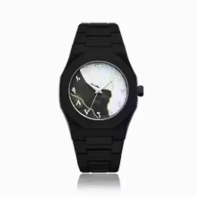 Aura watch Black for mens's  Modern Creative Design ( Black)
