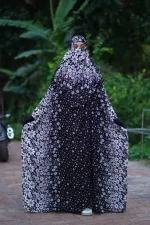 Women's Soft Linen Jilbab, Free Size, 63 Inch Front Length