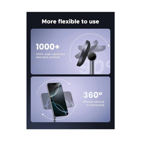 Ugreen W710 15W Grey Qi2 2-in-1 Magnetic Wireless Charger