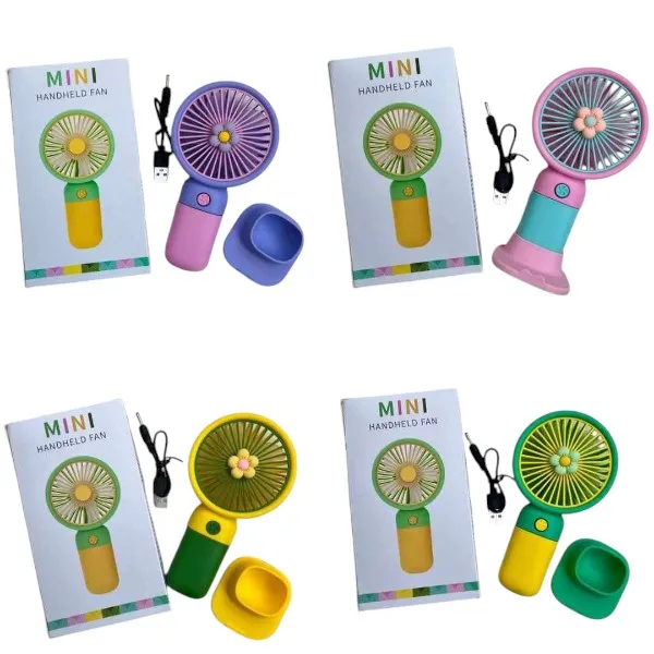 Handheld Portable Desktop Table USB Rechargeable Sports Pocket Mini Fan with Lanyard