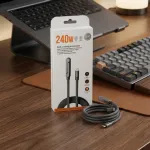 3 in 1 Fast Charging  Type-c TO Type-c Cable 240W with Stand
