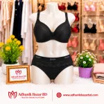 Lace Foam Bra and Panty Set, 4 Colours Combo, Sizes 32 to 40