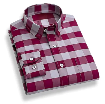 Men's Pure Cotton Check Shirt, Sizes M and XXL