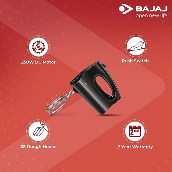 Bajaj Powerful 250W Hand Mixer - HM-01