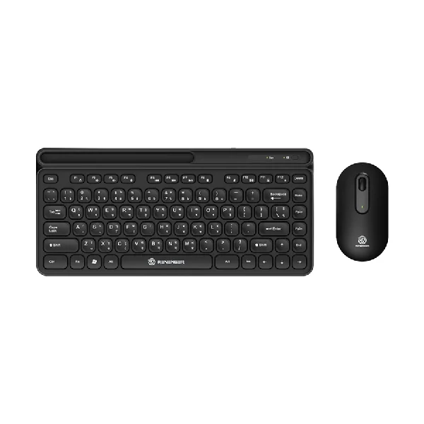 Revenger RKM-24W Mini Black Wireless Keyboard & Mouse Combo with Bangla & Tablet Holder