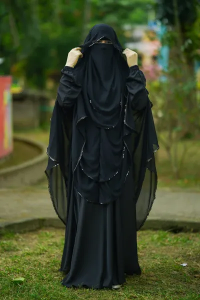 Safa Borka Full Set with Georgette Hijab and Niqab