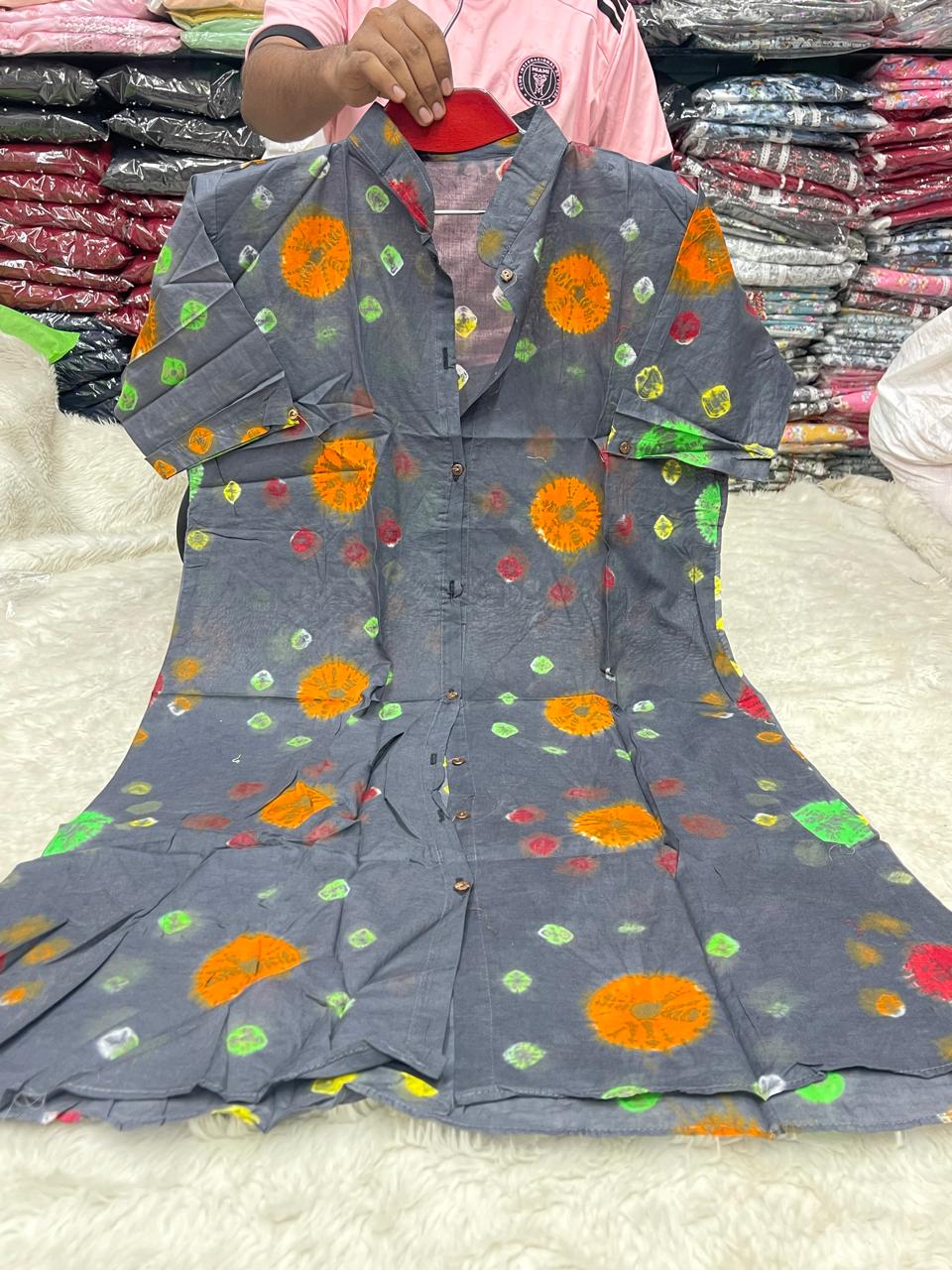 Single Piece Batik Print Kurti for Women, 5 Colour Choices