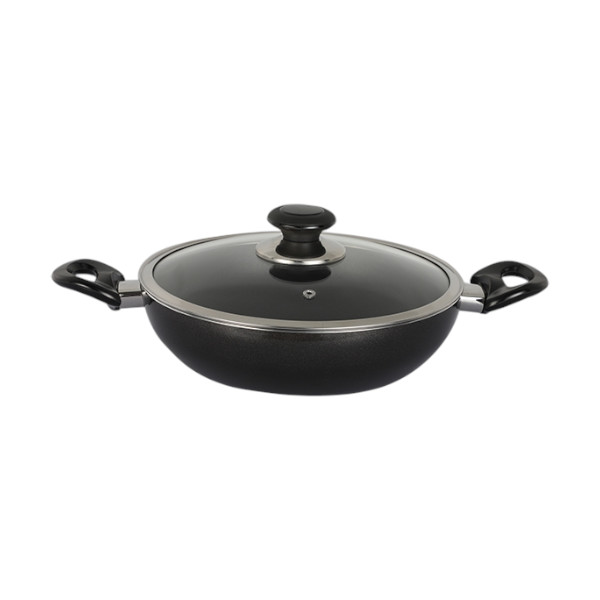 TOPPER Nonstick Glamour Deep Fry Pan With Lid IB (Black) 24 cm