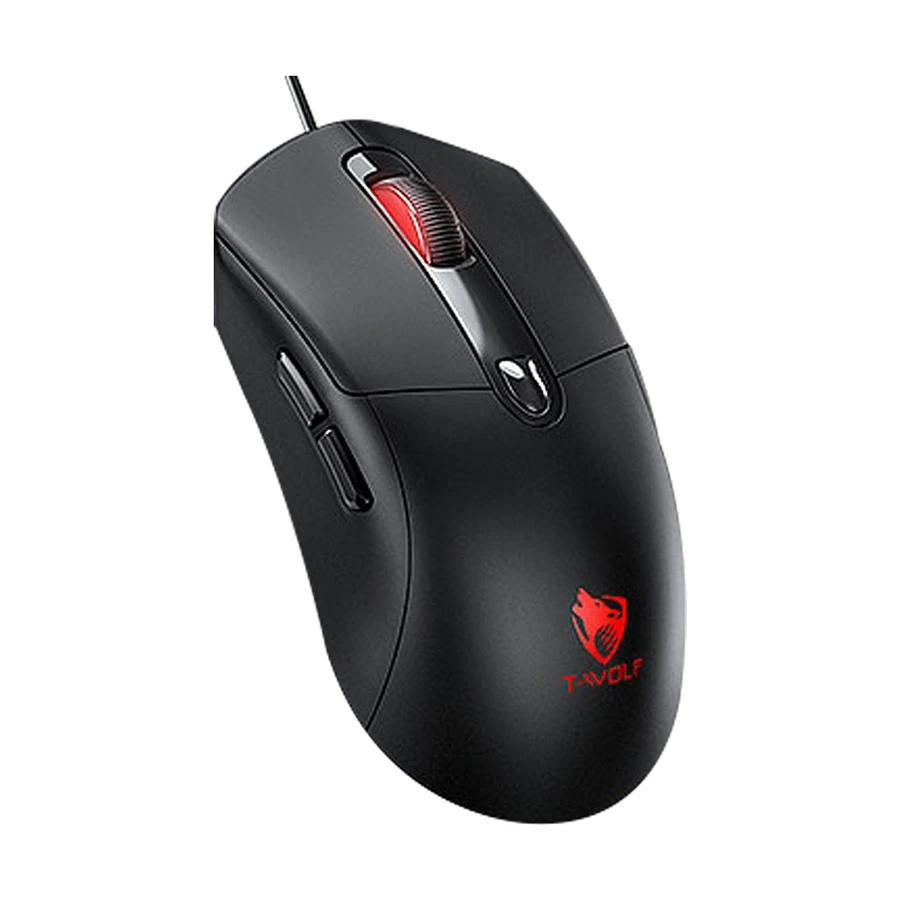 T-Wolf G550 RGB Gaming Mouse Black with Orange Gengar Kuromi Sticker