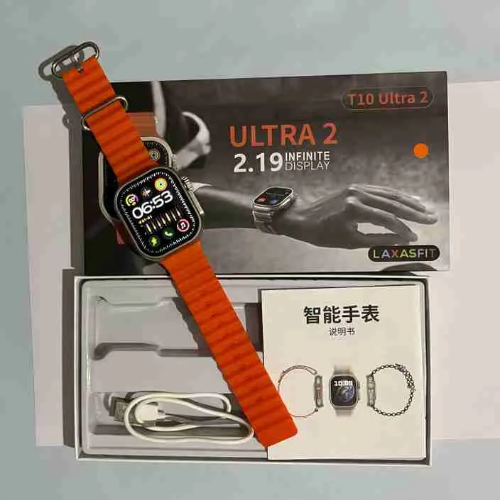 T10 Ultra 2 Smart Watch with 2.09-Inch LCD Display