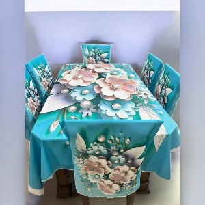 China Premium 3D Print Table Cloth Set