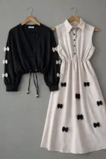 Women's Georgette Romper Gown and Shirt Set, 5 Colours