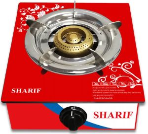 Sharif Gas stove Single Burner Tempered Glass