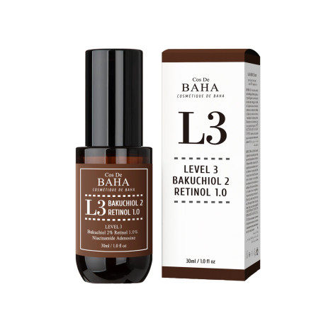 Cos De BAHA Level 3 Bakuchiol-2 Retinol-1.0 Serum (L3) 30ml (Korea)