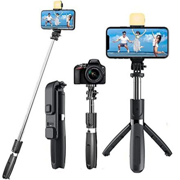 Q07 Bluetooth Selfie Stick With Light And Bluetooth Remote
