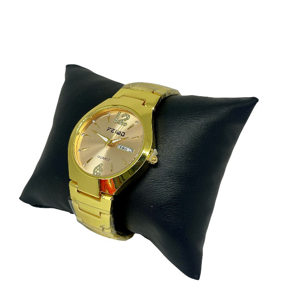 Feiwo Golden Stainsles Steel Watch