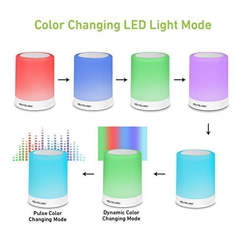 Touch Lamp Portable Bluetooth Speaker with Smart Colour Changing Touch Mode Night Lamp