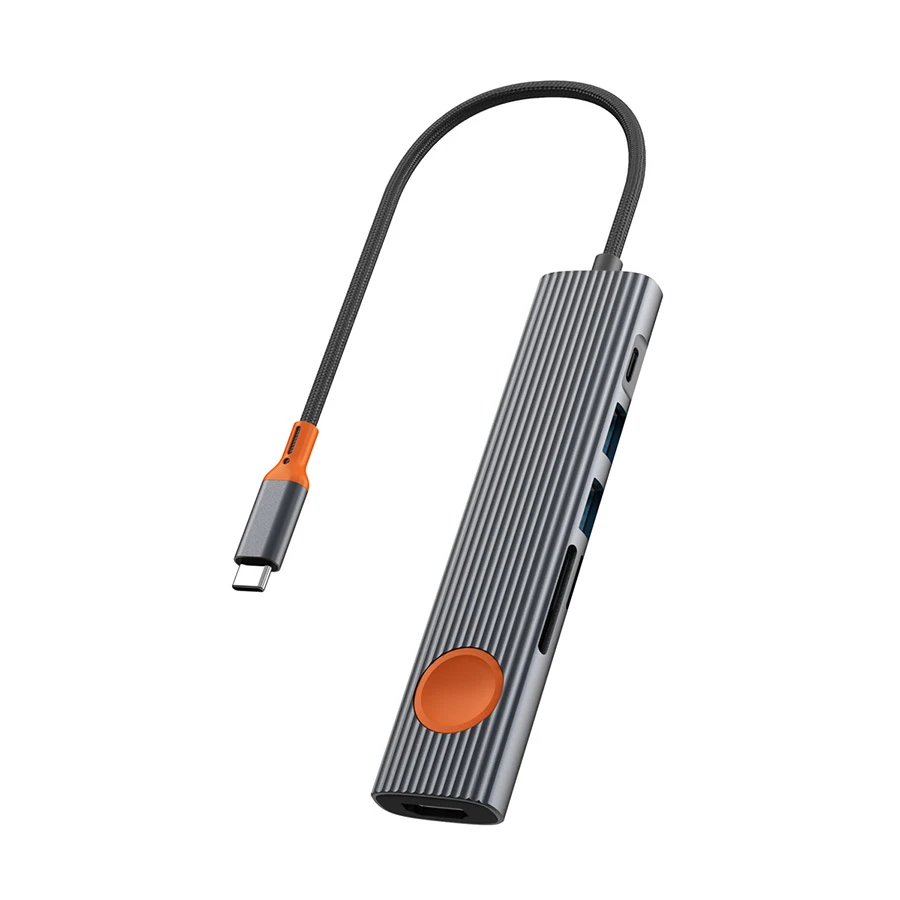 WiWU Travel Wi-HB007 USB-C to HDMI, SD, TF, Dual USB & Type-C Hub