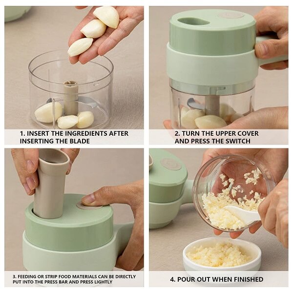 4 In 1 Handheld Electric Handheld Cooking Hammer Food Chopper