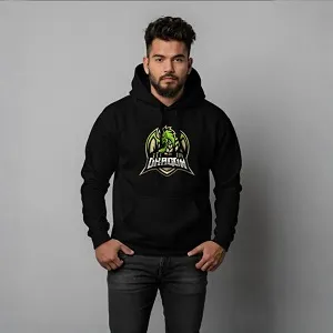 Men's premium printed hoodie (Black)
