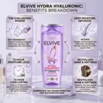 L'Oreal Hydra Hyaluronic Moisture Boosting Shampoo for Dehydrated Hair 400ml (France)