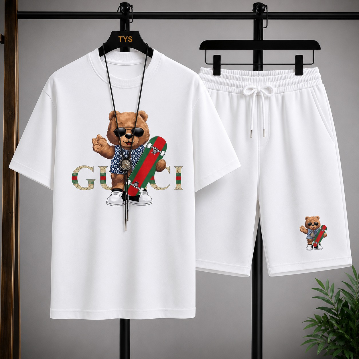 Men's Mesh T-Shirt and Shorts Two-Piece Set, 160 GSM, Sizes M to XL