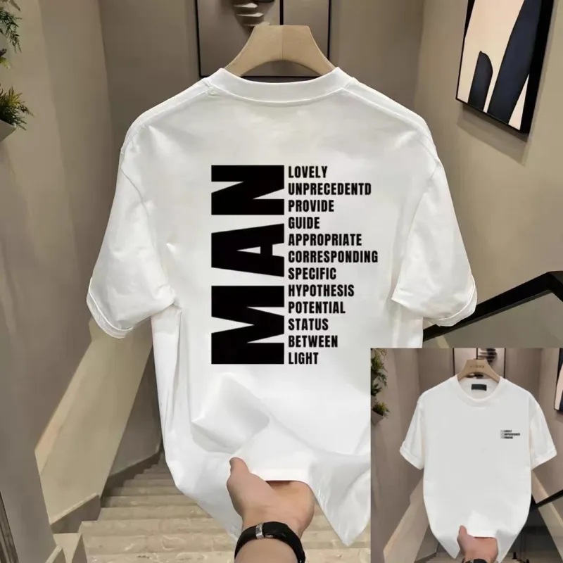 Men's 220 GSM Drop Shoulder T-Shirt, Cotton and Spandex Blend