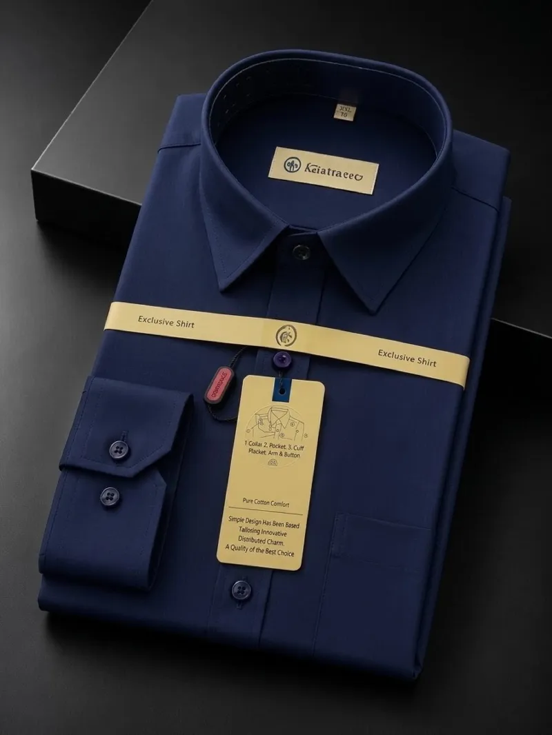 Men's Pure Cotton Formal Shirt, Sizes M to XXL