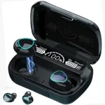 M10 True Wireless Earbuds – Bluetooth 5.1 TWS with 2000mAh Power Bank Charging Case, LED Battery Display, IPX7 Waterproof & Hi-Fi 9D Bass