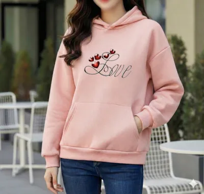 Premium Comfortable Printed Ladies Winter Hoodie