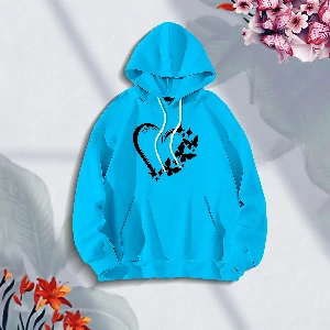 Premium Comfortable Stylish (Love Butterflies-Pest) Ladies winter hoodie