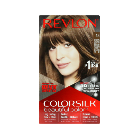 Revlon Colorsilk Beautiful Hair Color - 43 Medium Golden Brown (USA)