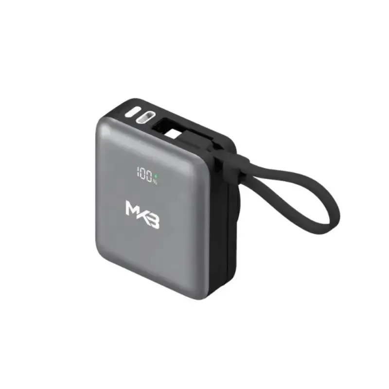 MKB PK71 10000mAh 22.5W Fast Charging Power Bank with Magnetic Wireless Charging & Built-in Cables