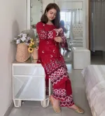 Embroidered Kameez and Salwar Co-Ord Set, TC Cotton, M to XL