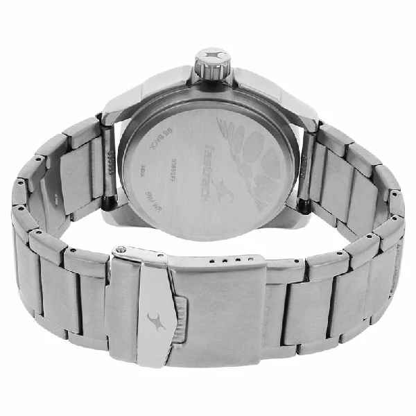 Fastrack NR3089SM01 Quartz Analog Silver Dial Metal Strap Watch