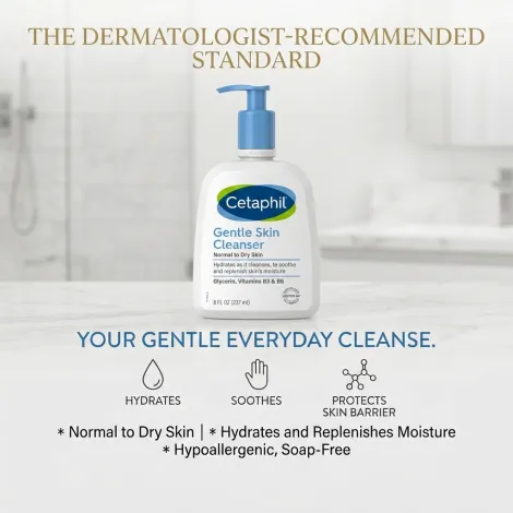 Cetaphil Gentle Skin Cleanser Normal to Dry Skin 237ml (Canada)