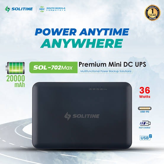 Solitine SOL-702Max Premium Mini DC UPS