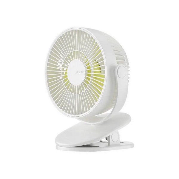 JISULIFE FA29A Mini Portable 3-In-1 Combo Clip-On Rechargeable Fan-White