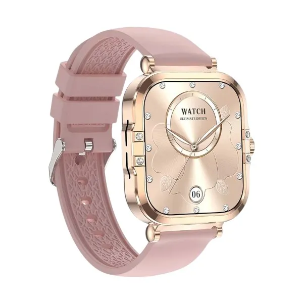 Blisbond Pearl Gold AMOLED Bluetooth Calling Smart Watch