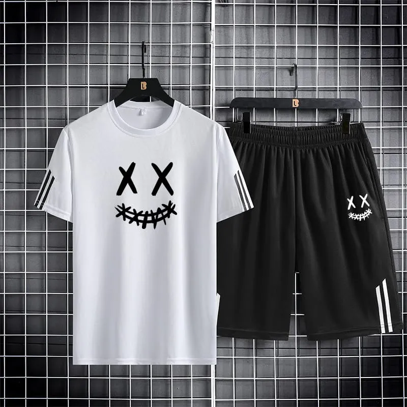 Men's Mesh Fabric Half Pant and T-Shirt Set, 160 GSM, 6 Colours