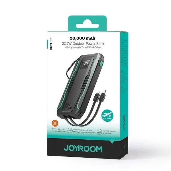 Joyroom JR-L017 22.5W 10000mAh Power Bank With Dual Cables