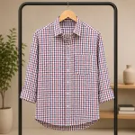 Men's Oxford Cotton Formal Check Shirt, Sizes M to XXL