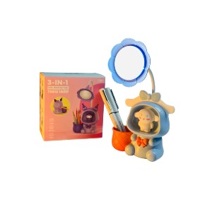 3 in 1 Rechargeable Table Lamp with Storage Cup & Sharpener for Kids