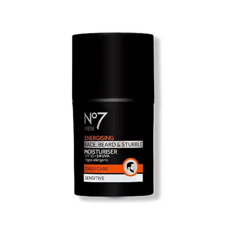 No7 Men Energising Face Beard & Stubble Moisturiser UVA SPF15 50ml (USA)