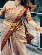 Puja Lama Silk Saree with Bold Border Design, 6 Colours
