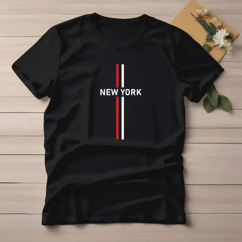 Men's Basic Printed T-Shirt in Pure Cotton, Sizes M to XXL